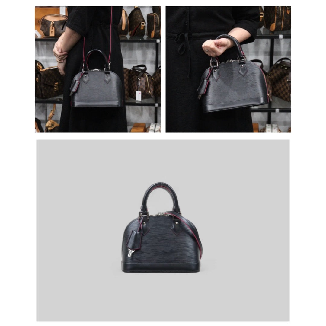 Very Good ( Rank A)｜LV Epi Alma BB HandBag Shoulder Bag Black｜25031807
