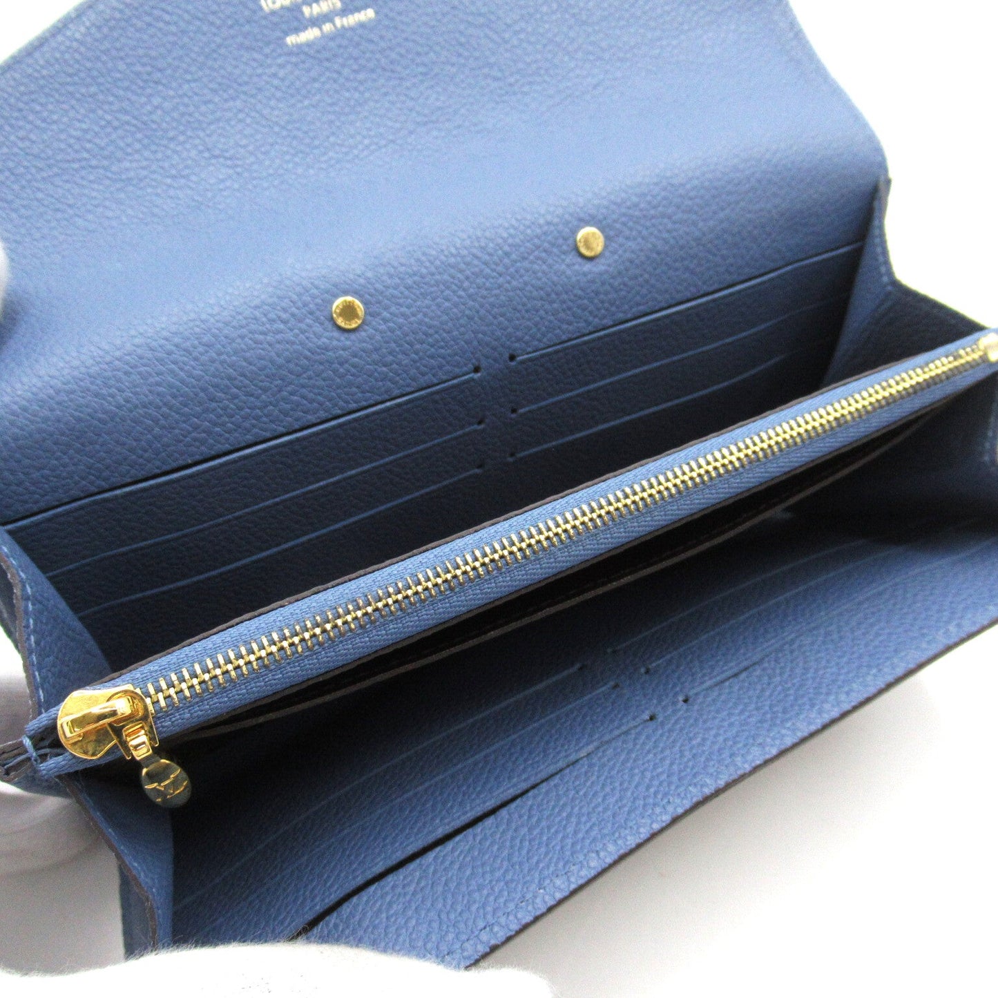 Louis Vuitton Portefolio Pallas Double Fold Wallet Wallet PVC Coated Canvas Monogram   Brown / Blue M63940