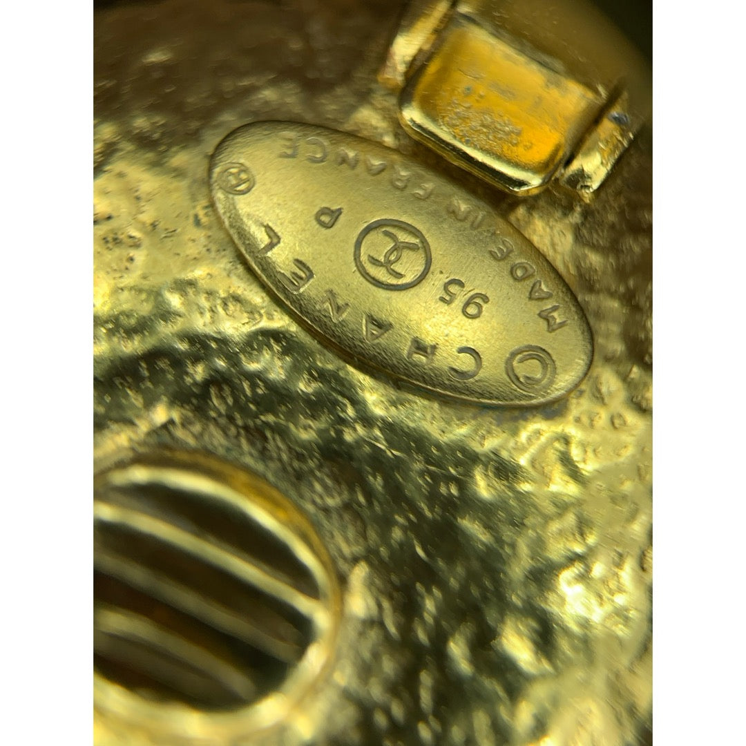 Very Good ( Rank A)｜CHANEL COCO Mark 24K Gold Plating Pearl Earrings  Made In 1995Year ｜25061913