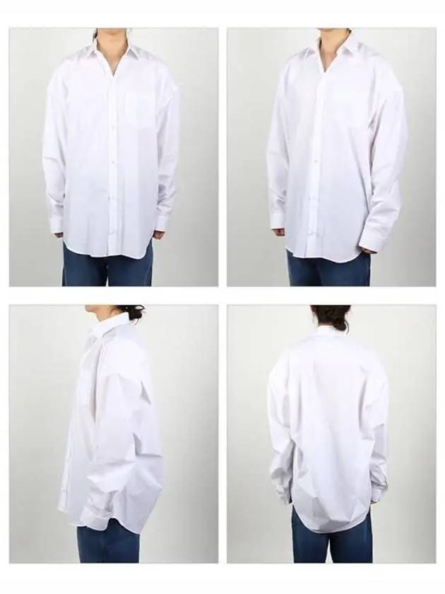 Luxury Balenciaga  Cocoon Long Sleeve Shirt White