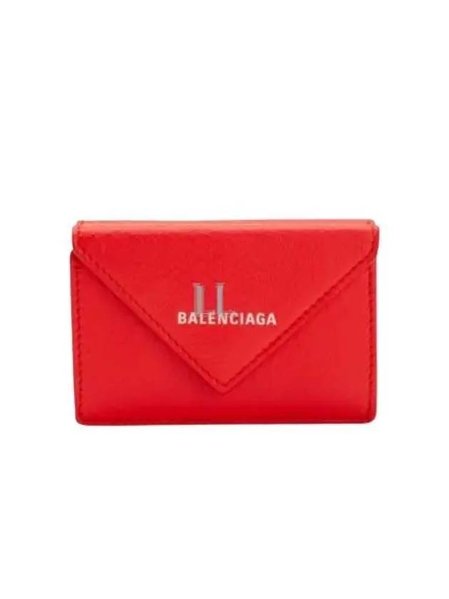 Luxury Balenciaga  Papier Mini Half Wallet Red