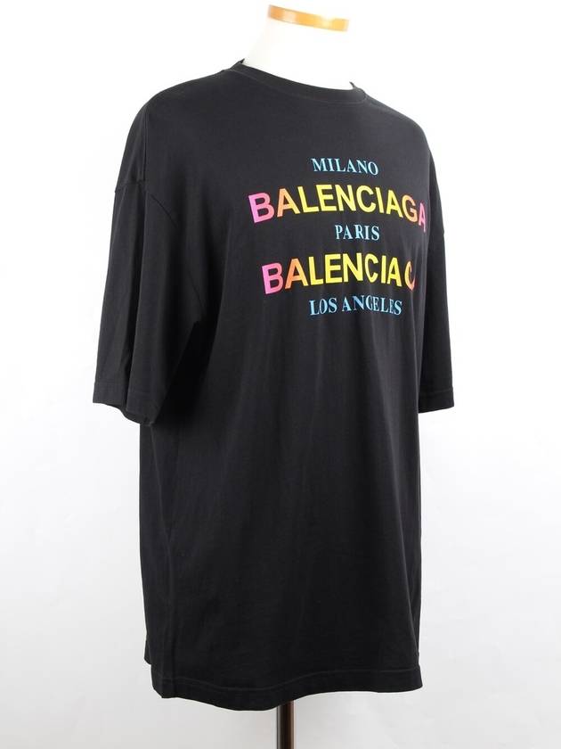 Luxury Balenciaga  Rainbow logo short sleeve t shirt S