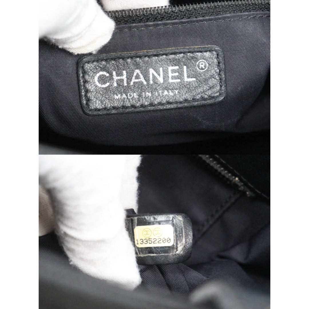 Good ( Rank AB)｜ CHANEL Canvas Tote Bag Black  Made In 2009-2010 Year｜P25062705