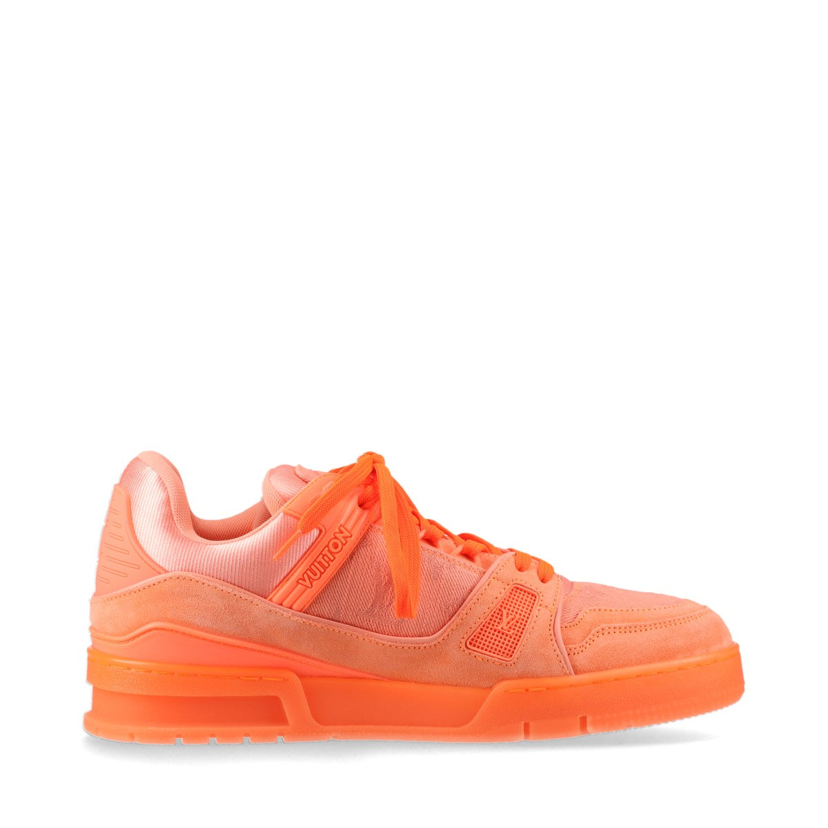 Louis Vuitton LV Trainer Line 20 Years Suede x Fabric Sneakers UK6 1/2 Mens Orange GO1210 Monogram LV Logo   Bag
