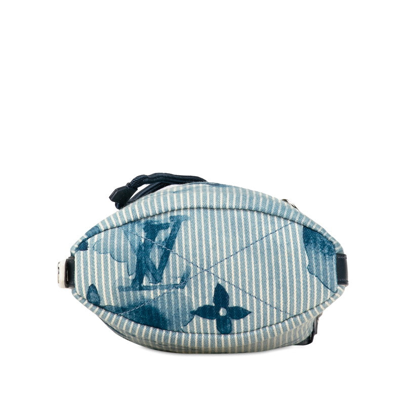 Louis Vuitton Monogram Water  Sac Maran Messenger Bag Shoulder Bag M57830 Blue Navy Cotton Linen  LOUIS VUITTON