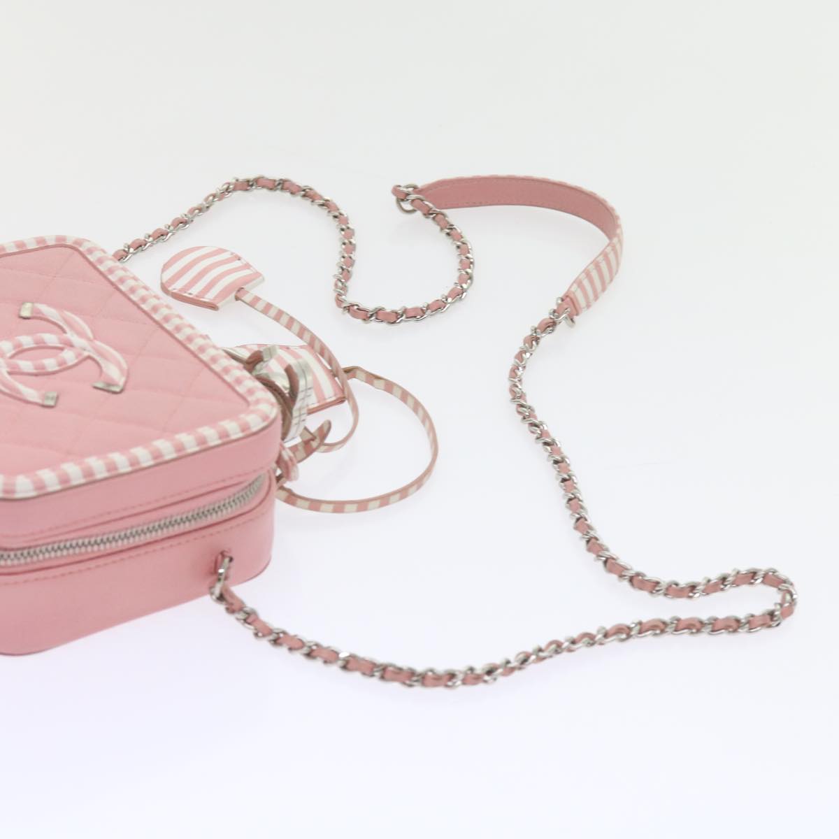 Top Quality Chanel Matelasse Chain Shoulder Bag Caviar Skin Wine Red CC Auth 59605A