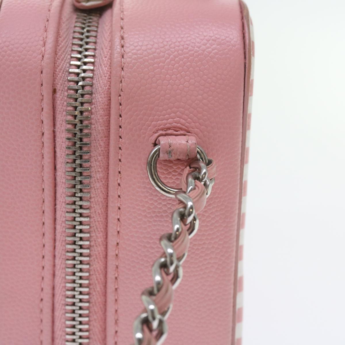 Top Quality Chanel Matelasse Chain Shoulder Bag Caviar Skin Wine Red CC Auth 59605A