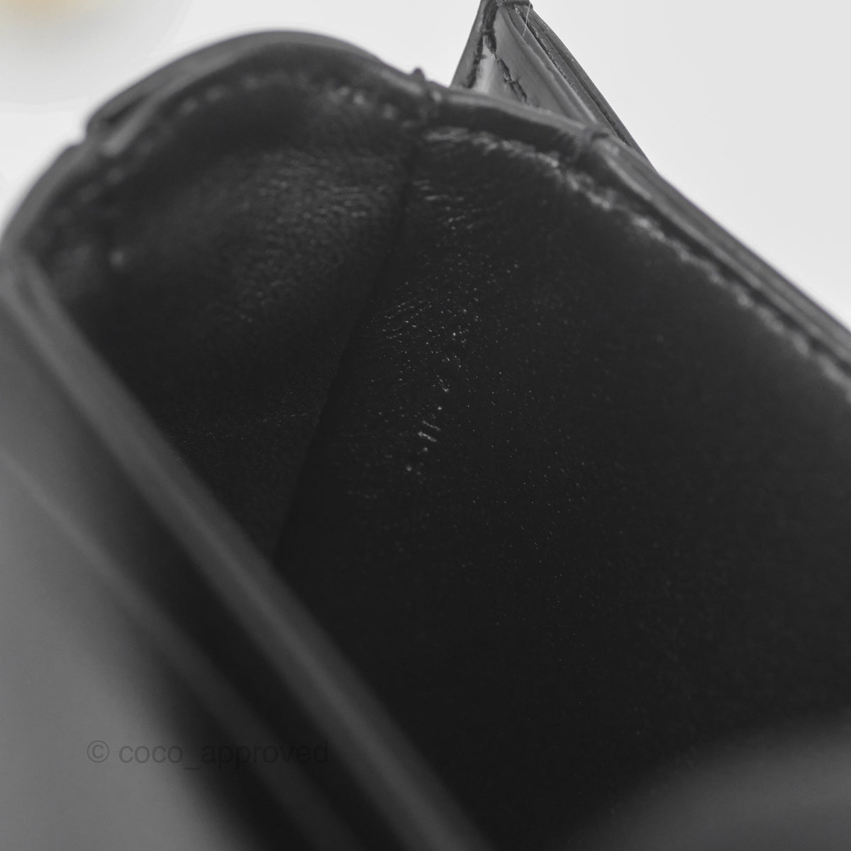 Celine Mini Besace Clea in Shiny Calfskin Black
