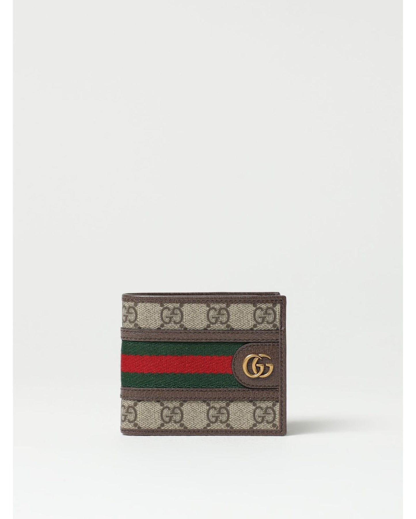 Gucci Canvas Stripe Wallet Men Beige Beige
