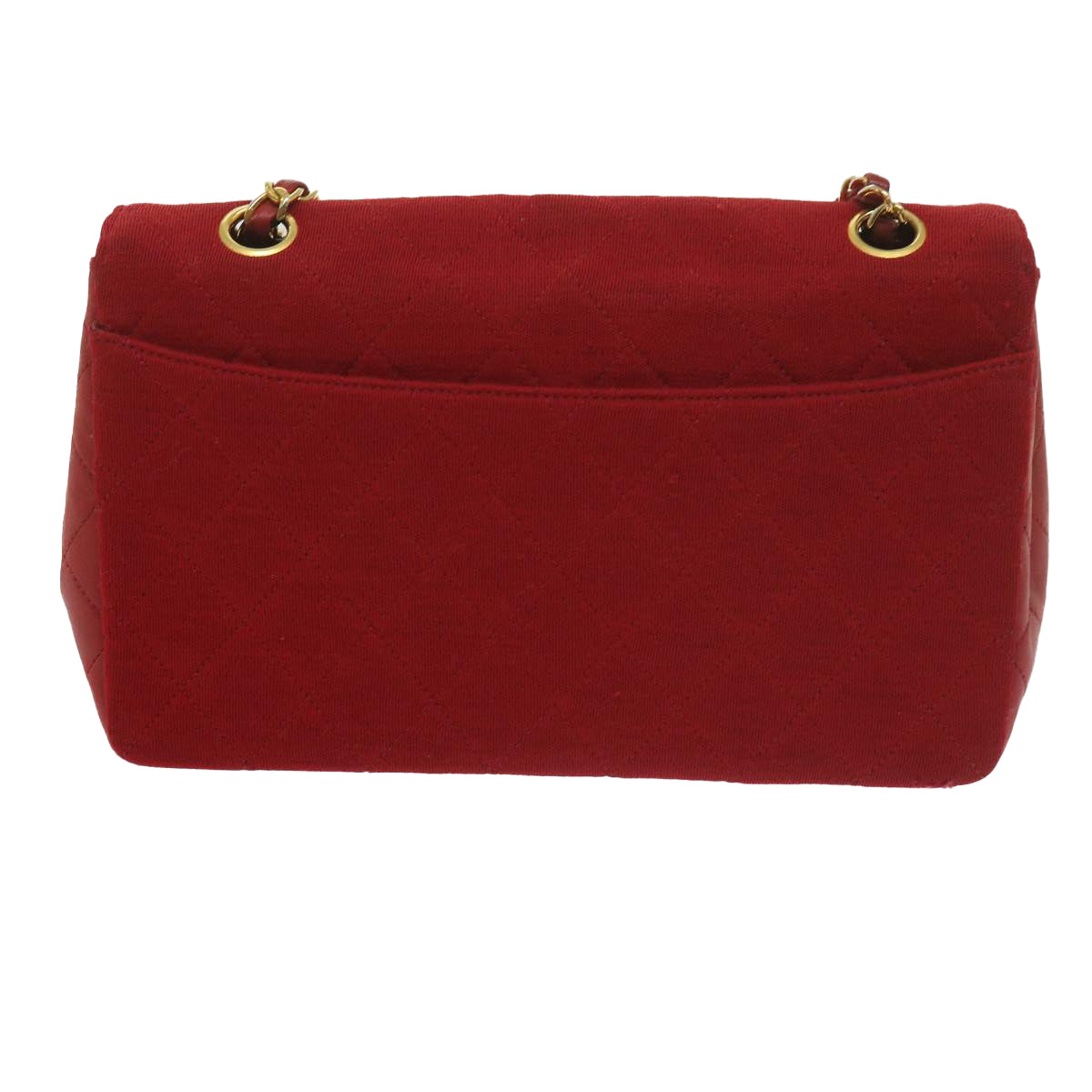 Top Quality Chanel Matelasse Chain Shoulder Bag Canvas Red CC Auth 59869A