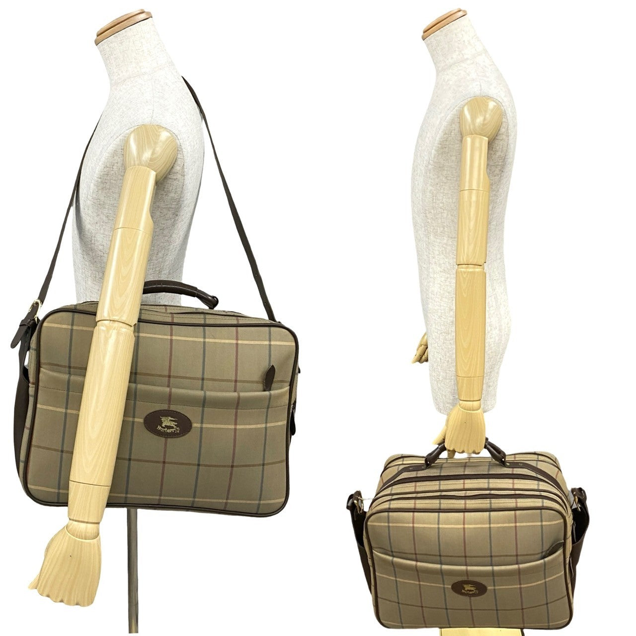 Burberrys Shadow Horse Logo 2way Boston Bag