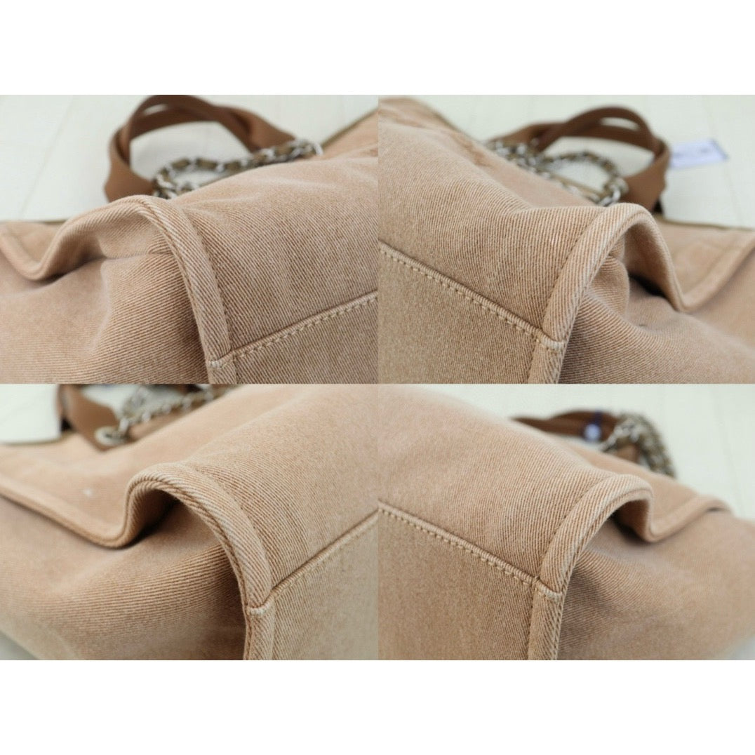 Very Good ( Rank A)｜ CHANEL Canvas Tote Bag Pink Large Made In 2017 Year｜W24121001
