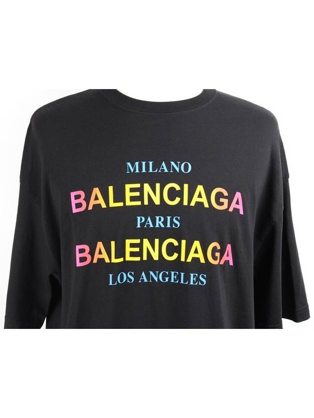 Luxury Balenciaga  Rainbow logo short sleeve t shirt S