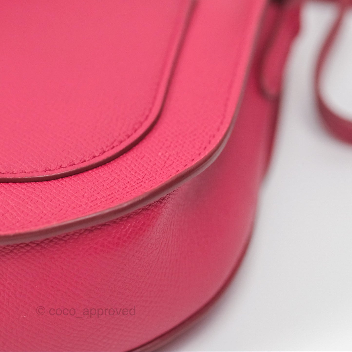 Celine Small Trotteur Crossbody Bag Grained Calfskin Dark Pink