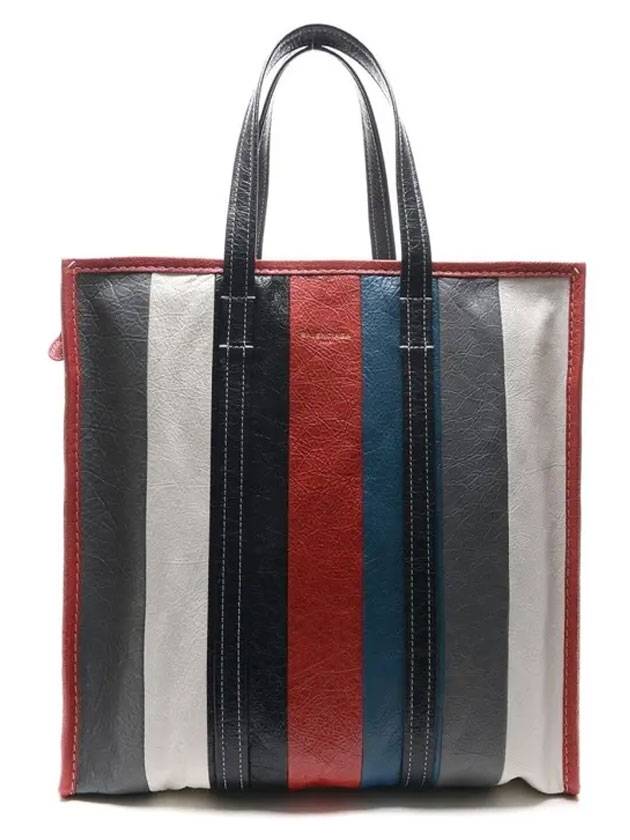 Luxury Balenciaga  Bazar Striped Medium Tote Bag