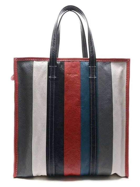 Luxury Balenciaga  Bazar Striped Medium Tote Bag