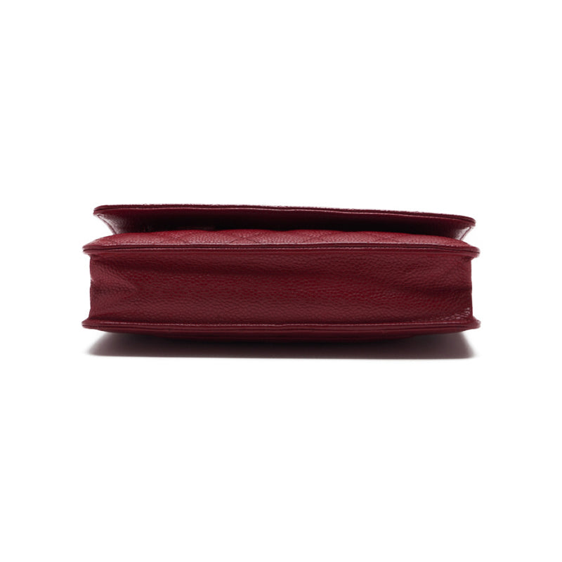 Chanel Matrasse Chain Wallet Caviar S Red (Silver G )  Wallet