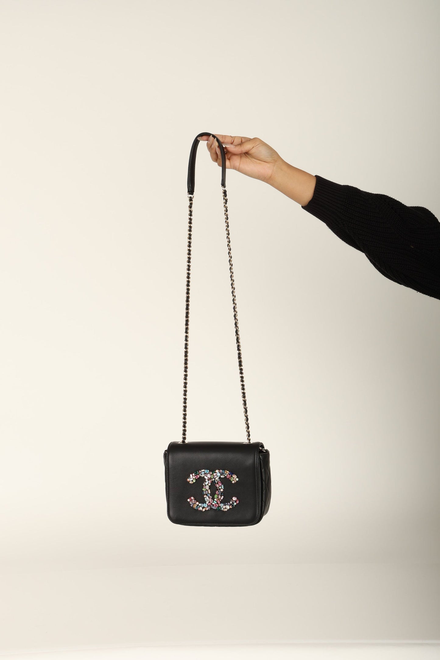 Chanel 21C Calfskin Gemstone Mini Square Full Flap