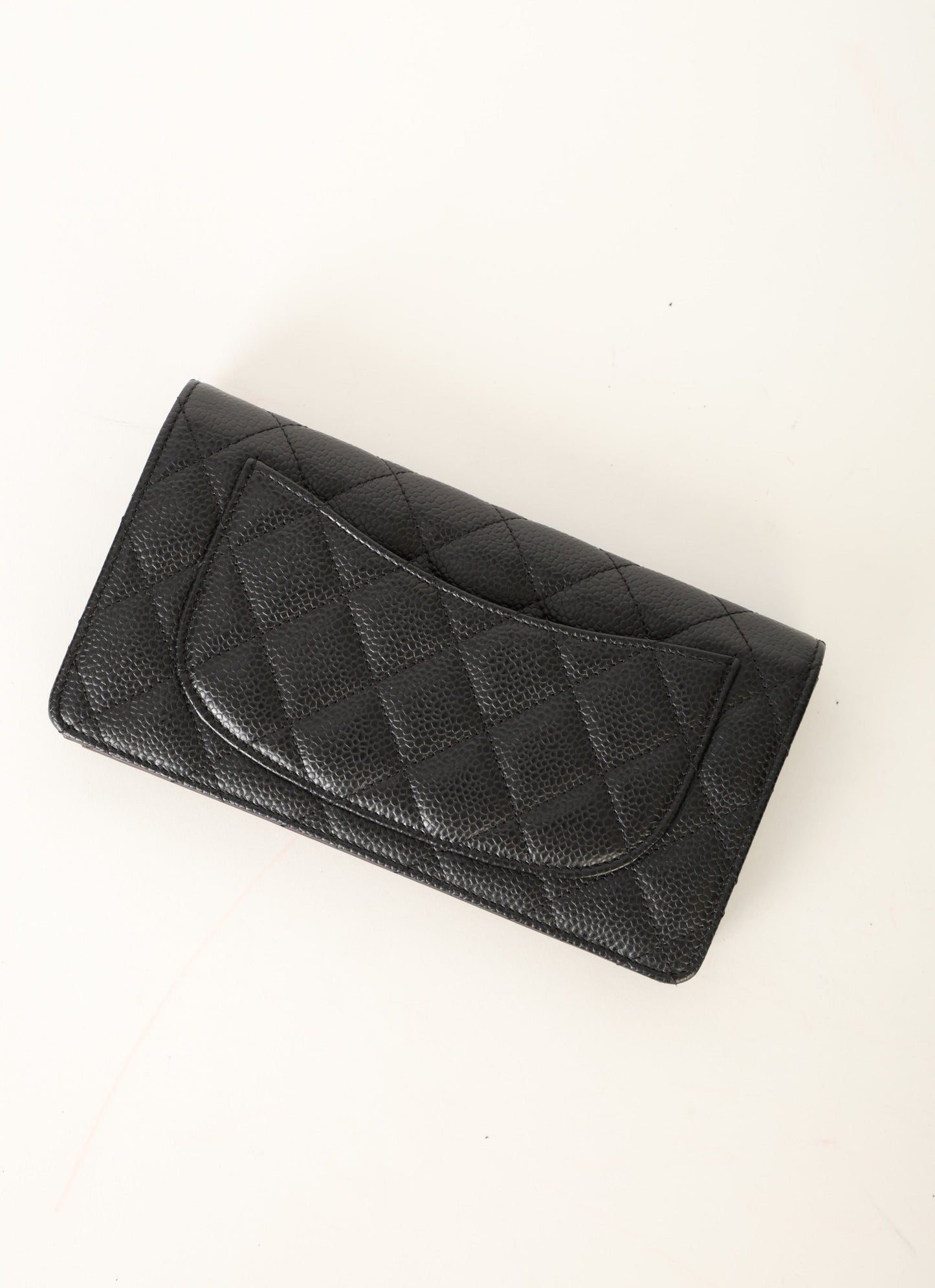 Chanel 2014 Caviar Wallet with Chain