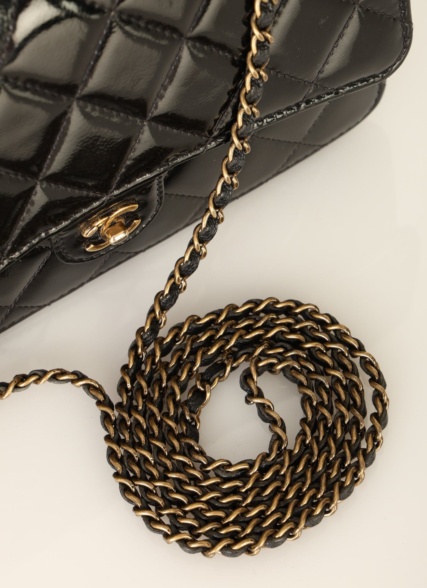 Chanel 2015 Patent Wallet on Chain