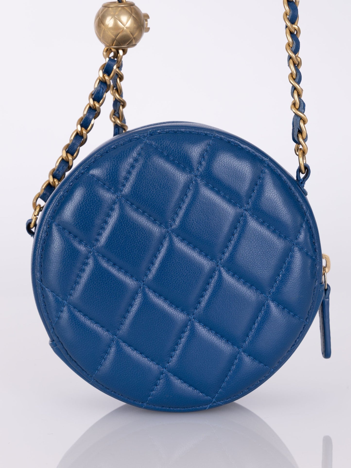 Chanel 2020 Lambskin Round Pearl Crush Crossbody