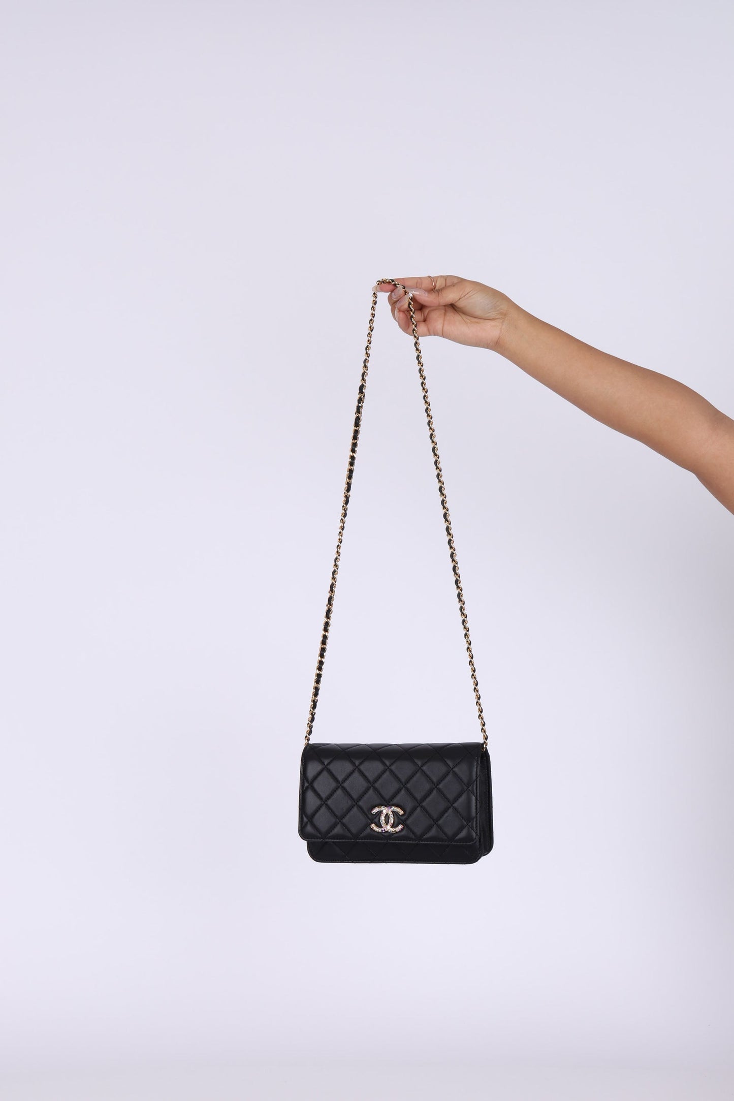 Chanel 2021 Zirconium Crystal Wallet on Chain