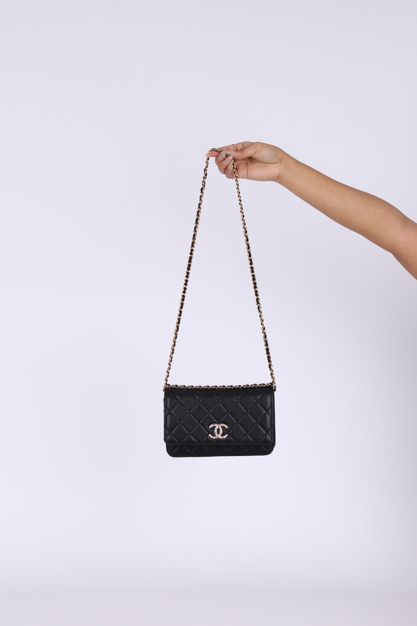 Chanel 2021 Zirconium Crystal Wallet on Chain