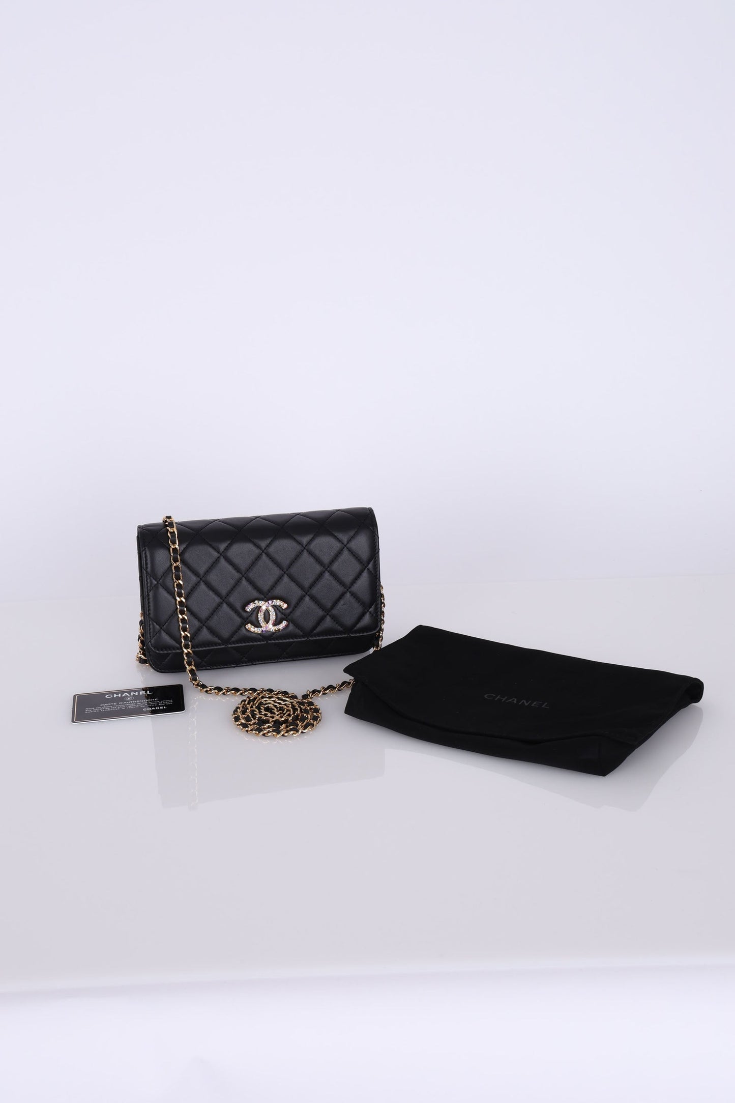 Chanel 2021 Zirconium Crystal Wallet on Chain