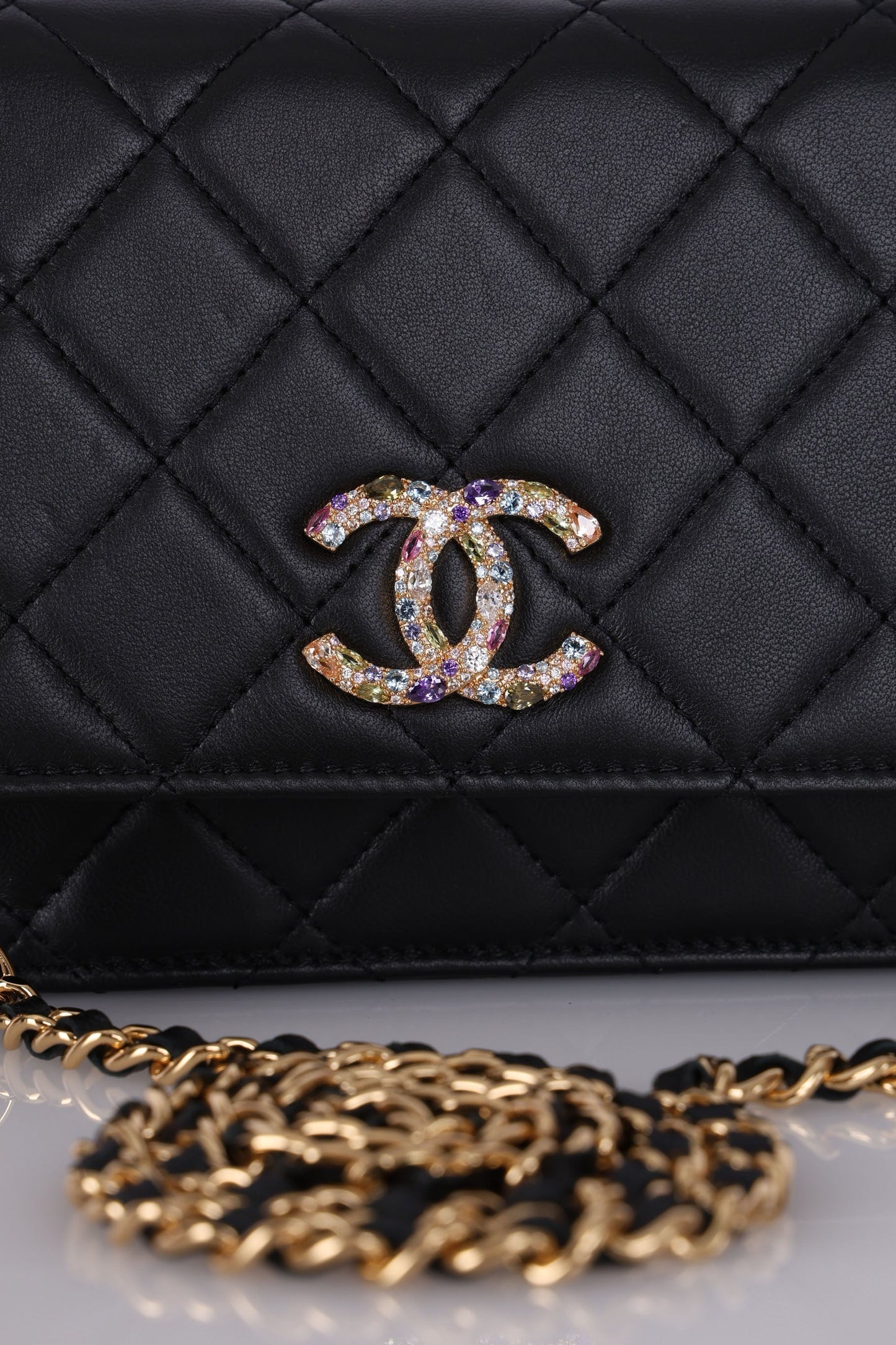 Chanel 2021 Zirconium Crystal Wallet on Chain