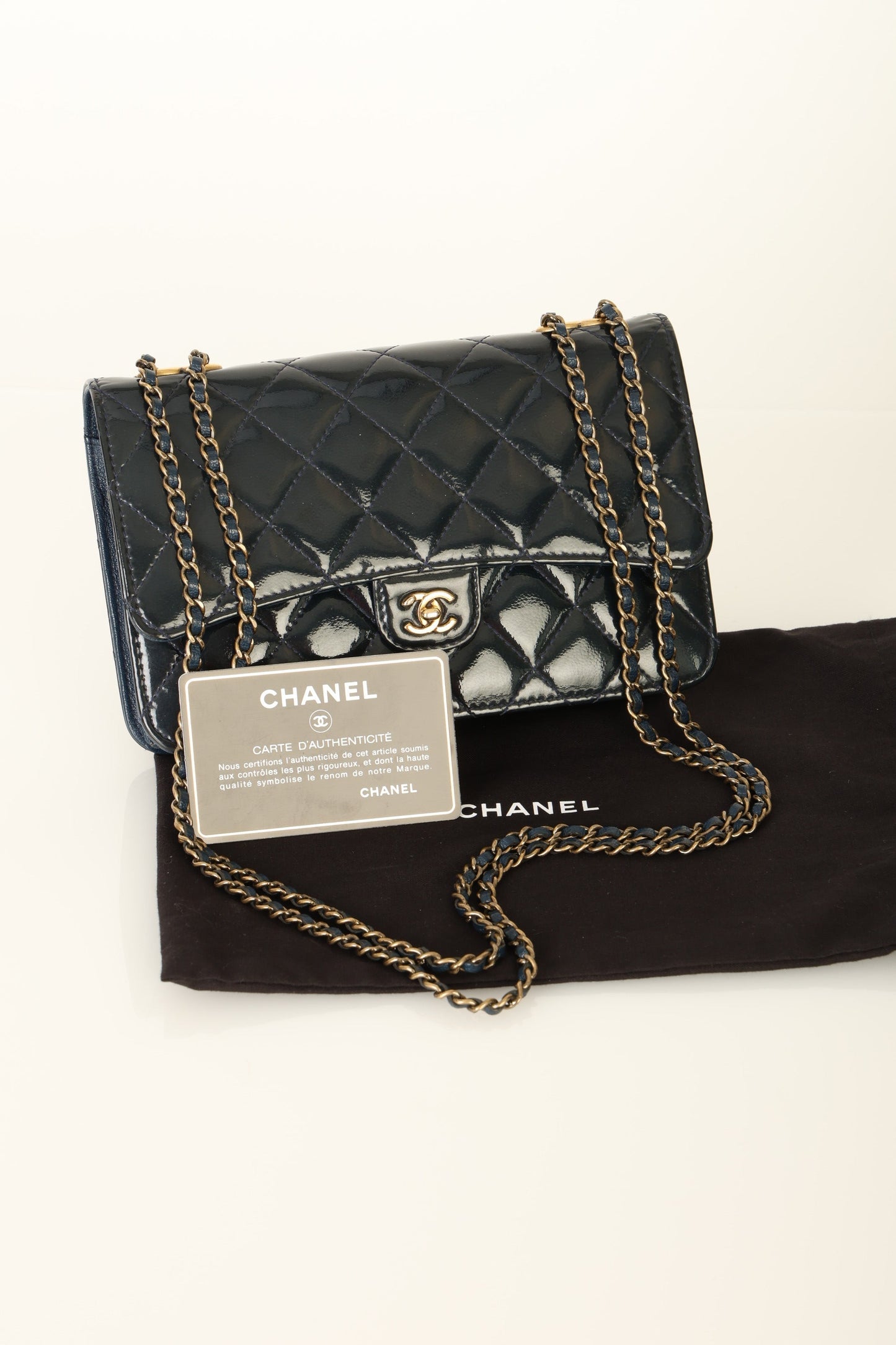 Chanel 2015 Patent Wallet on Chain