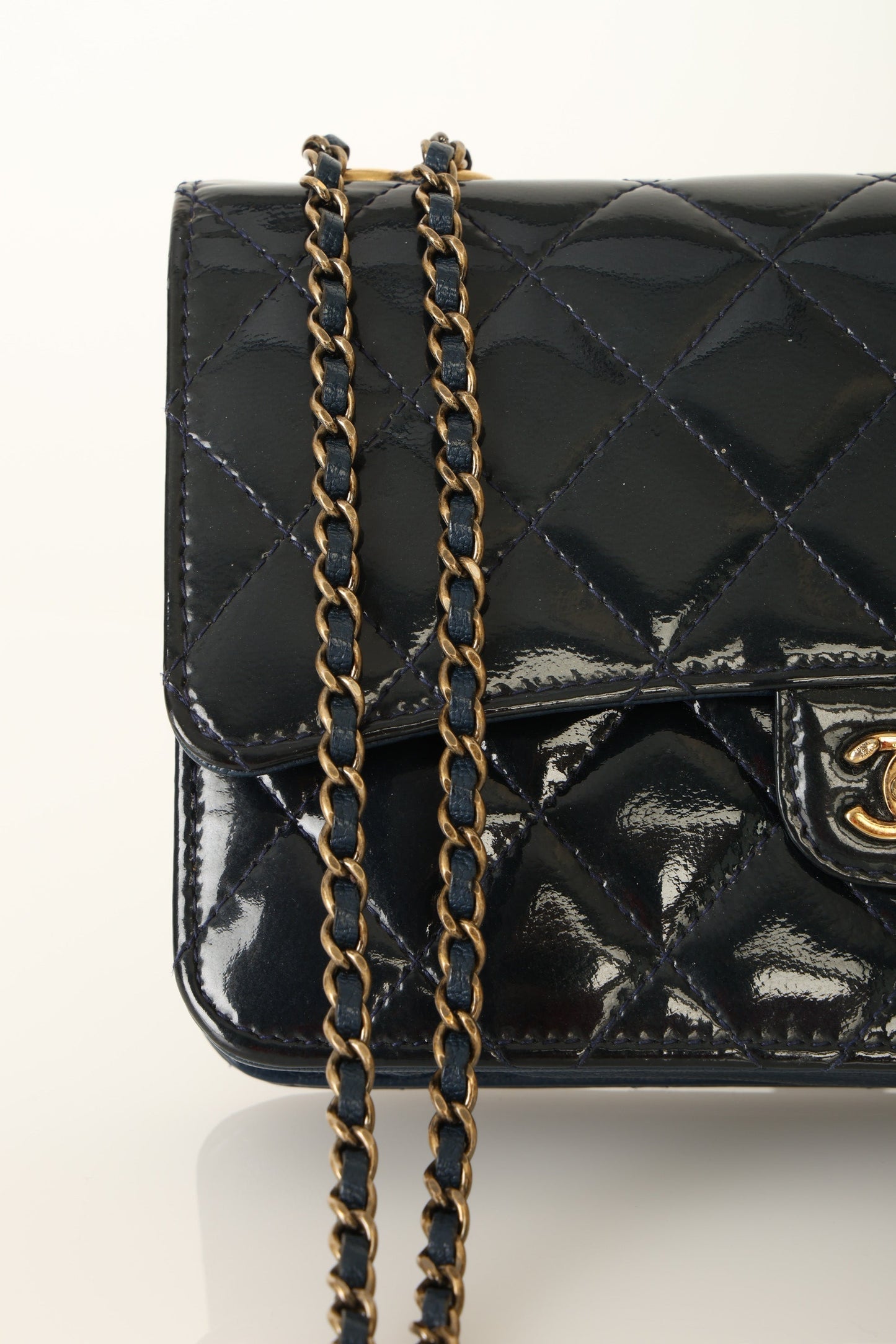 Chanel 2015 Patent Wallet on Chain