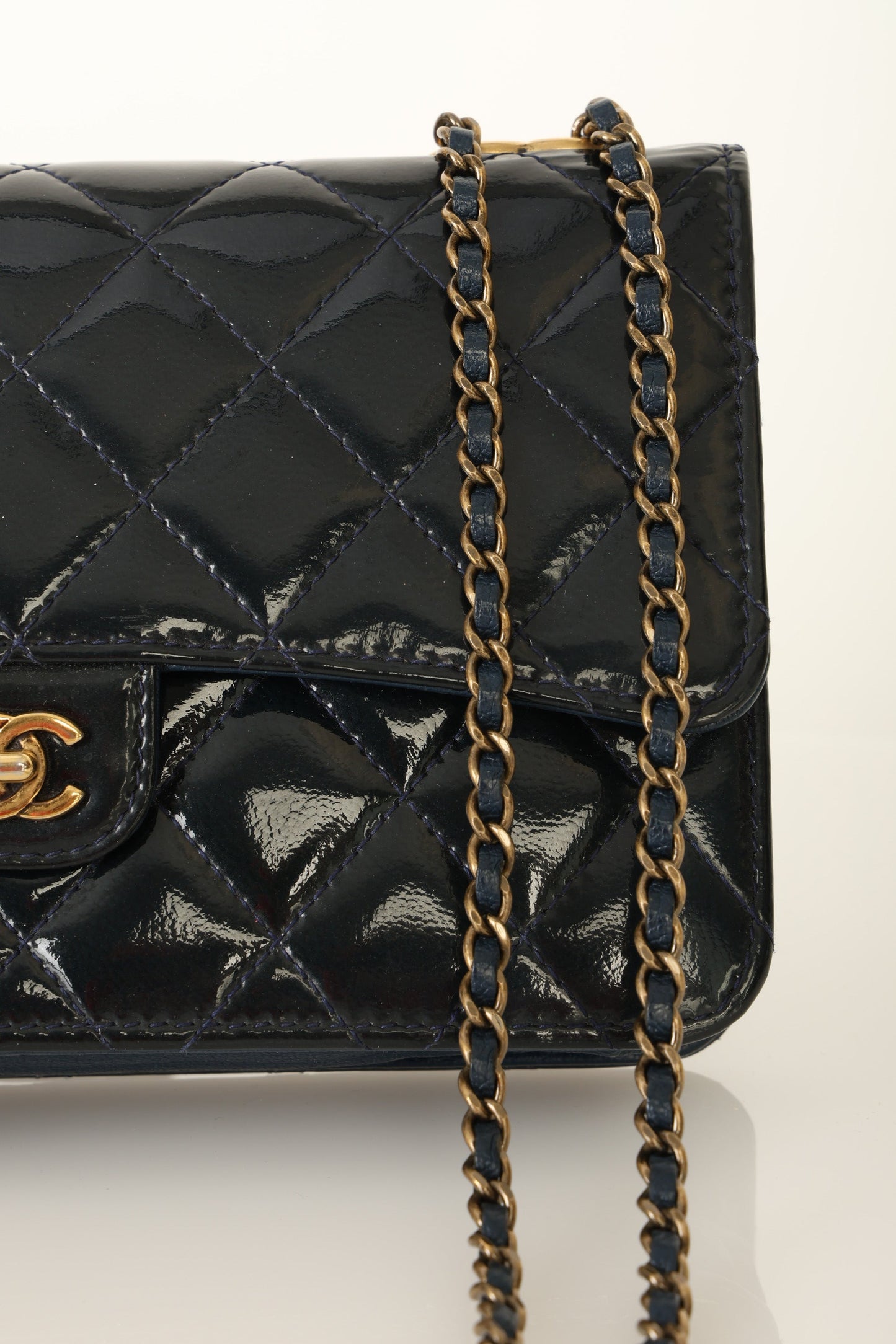 Chanel 2015 Patent Wallet on Chain