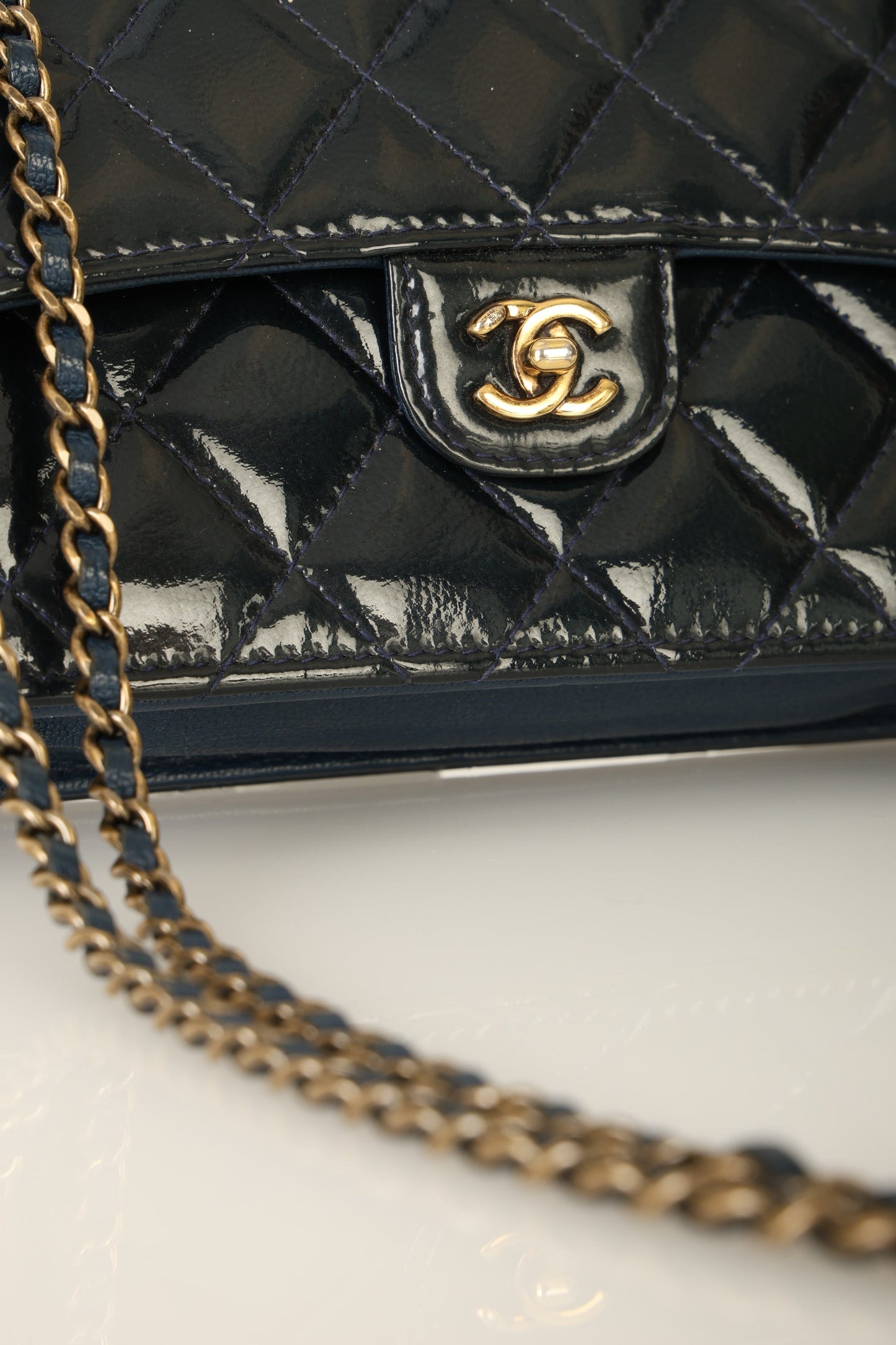 Chanel 2015 Patent Wallet on Chain