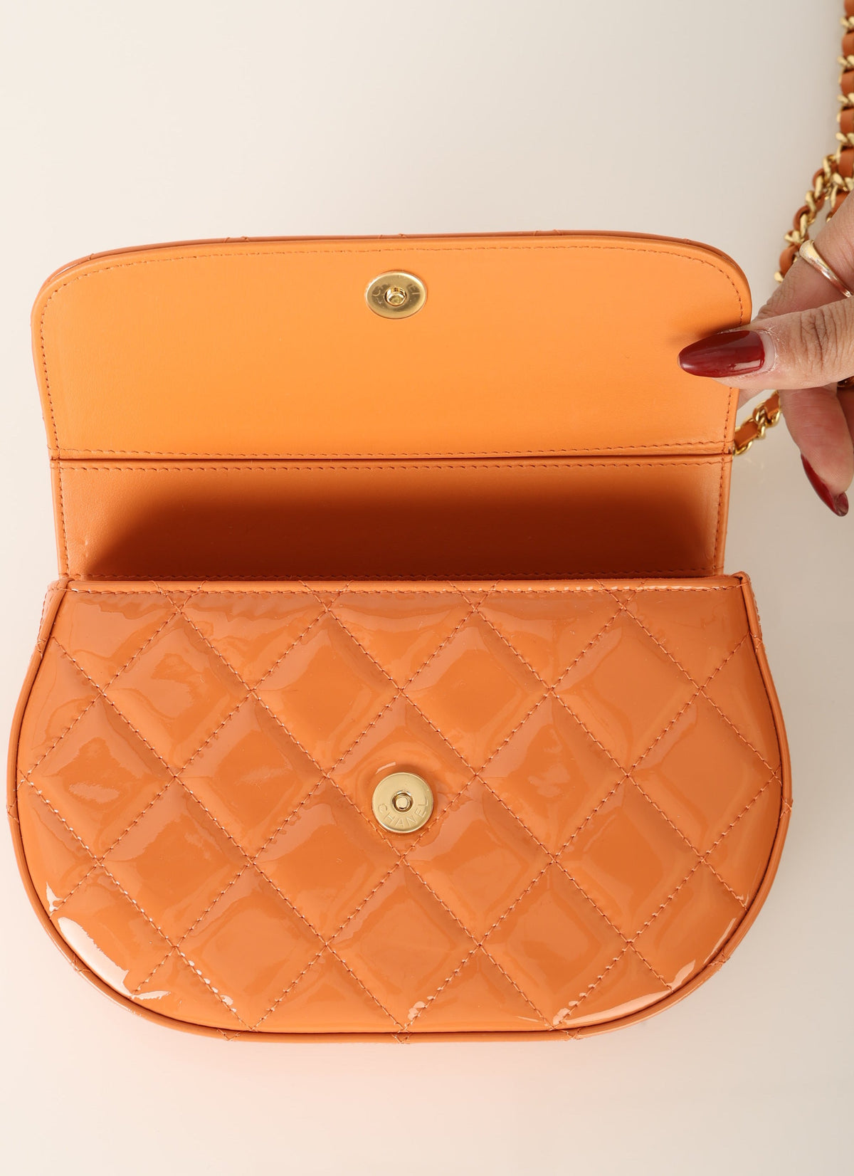 Chanel Patent Mini Top Handle