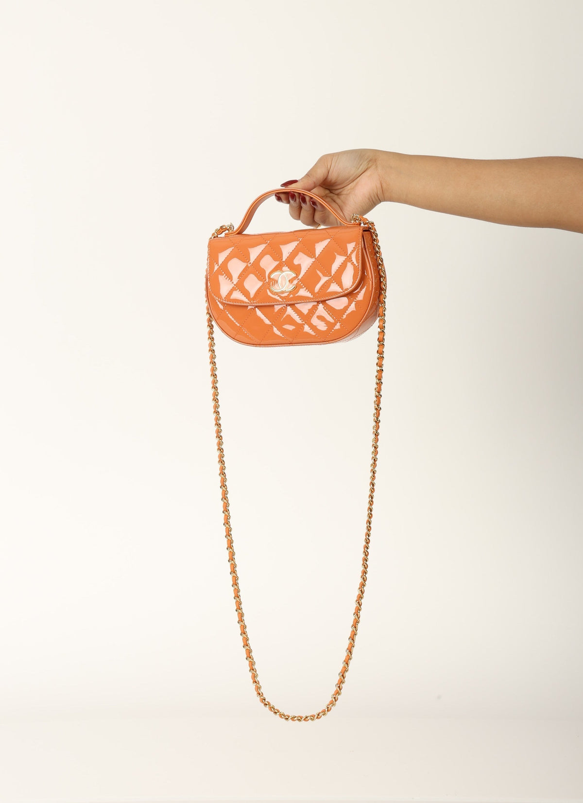 Chanel Patent Mini Top Handle
