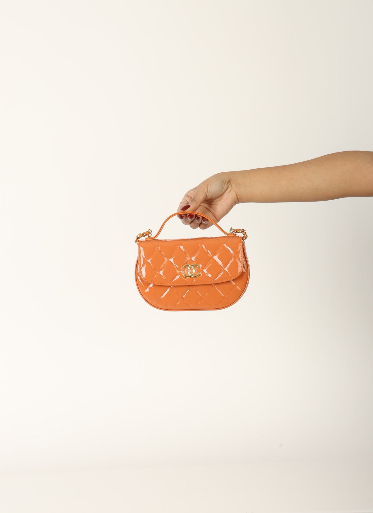 Chanel Patent Mini Top Handle
