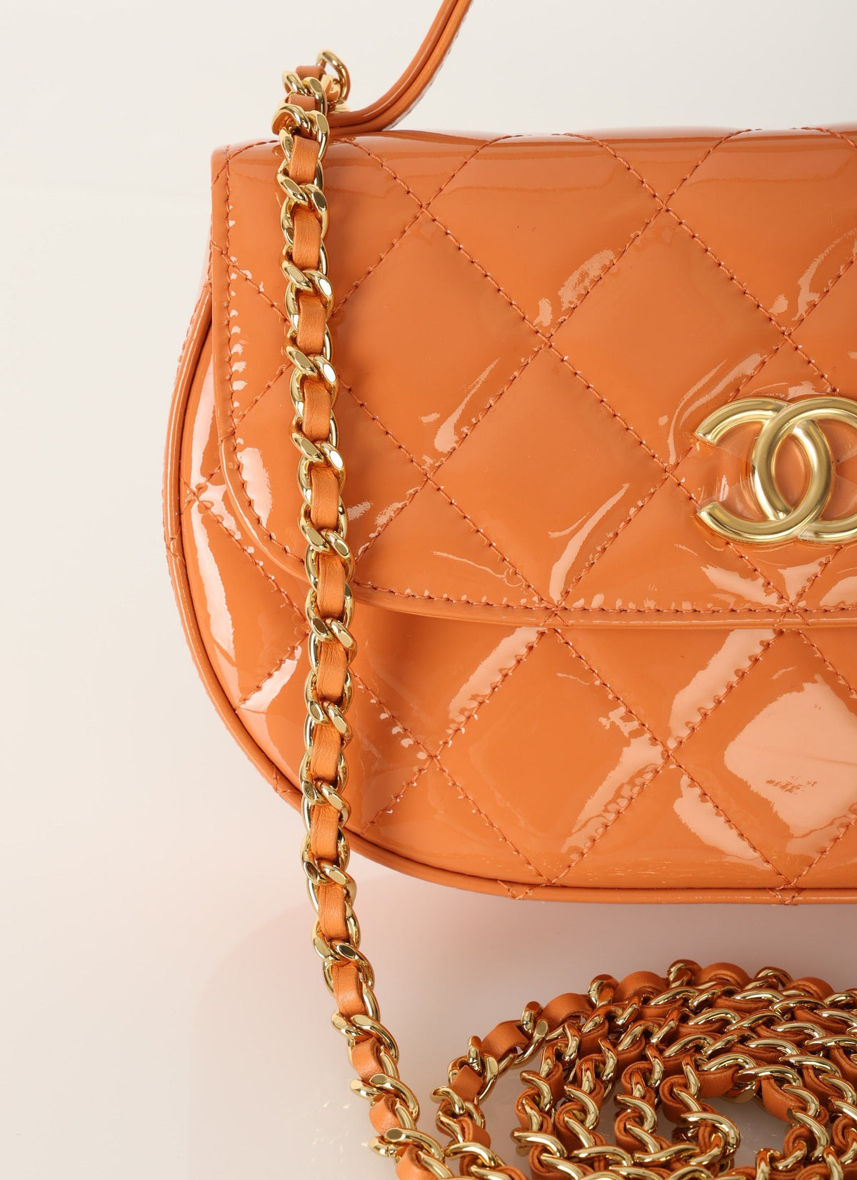 Chanel Patent Mini Top Handle