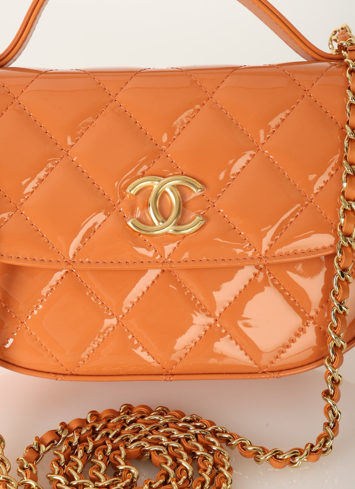 Chanel Patent Mini Top Handle