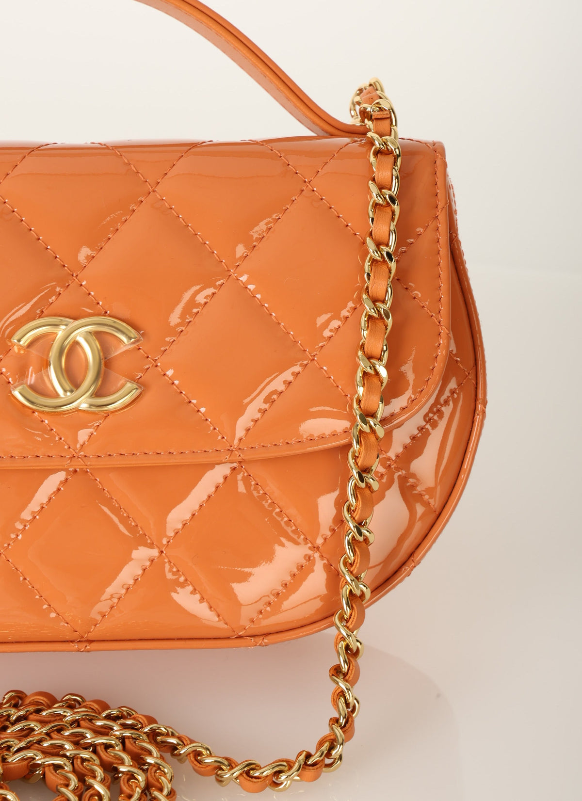 Chanel Patent Mini Top Handle