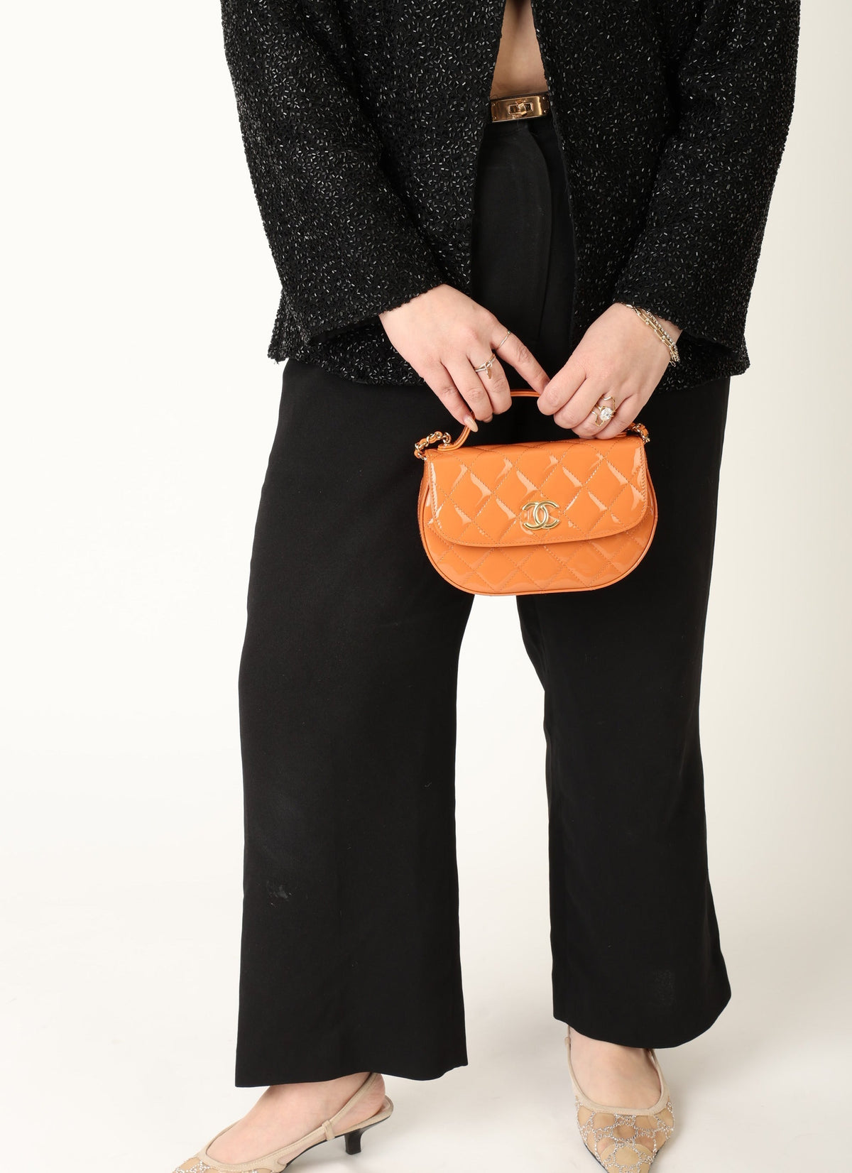 Chanel Patent Mini Top Handle