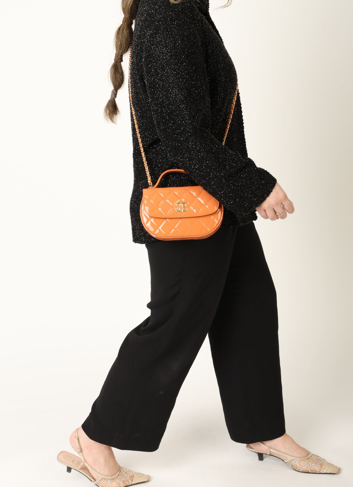Chanel Patent Mini Top Handle