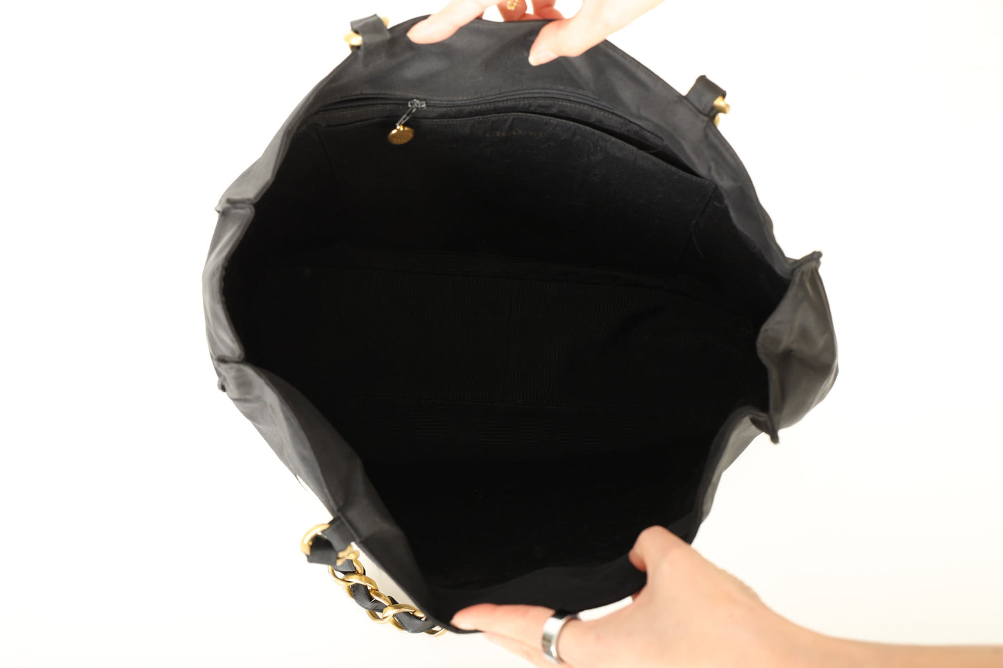 Chanel Nylon Chunky Chain Tote