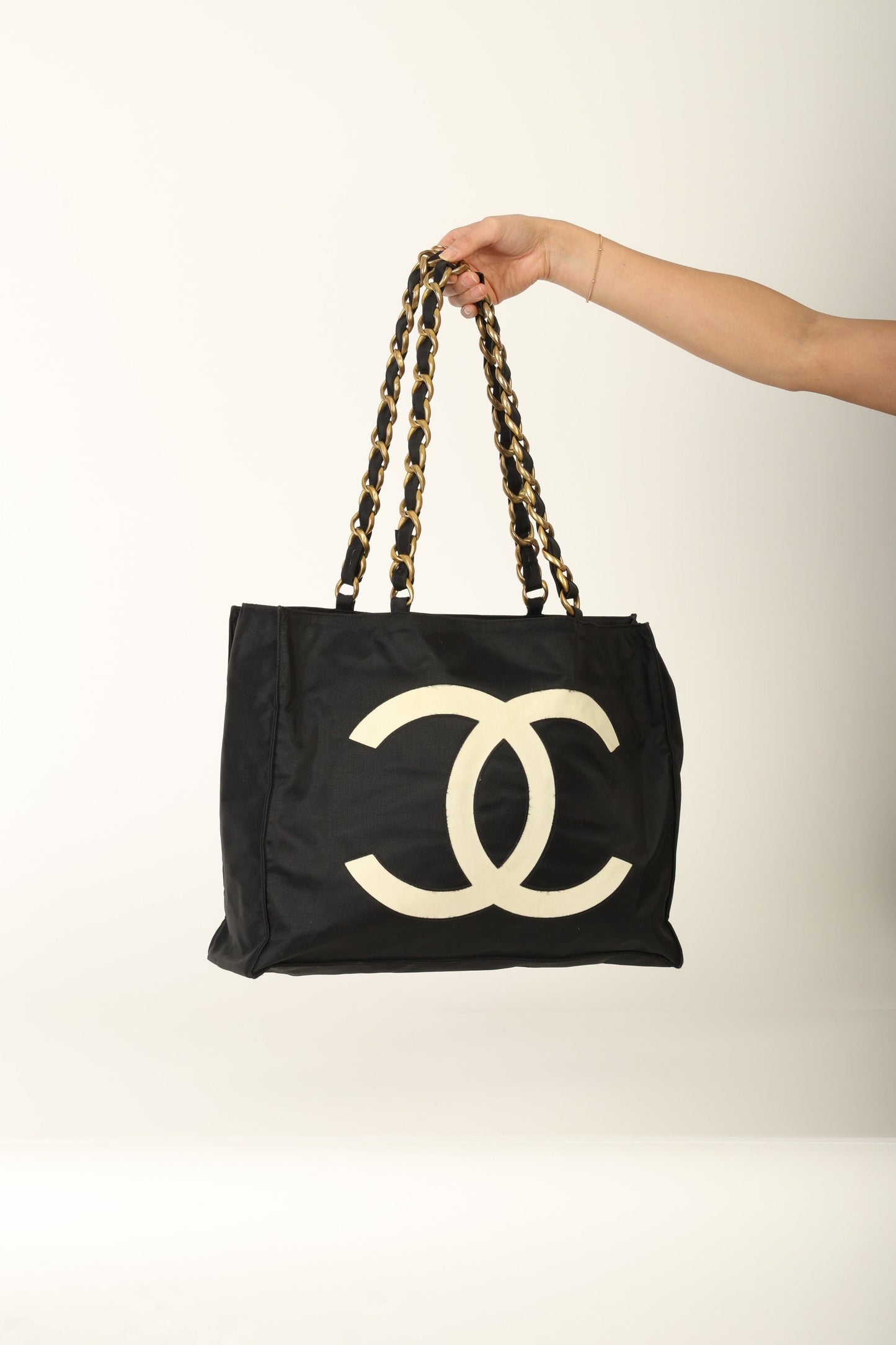 Chanel Nylon Chunky Chain Tote