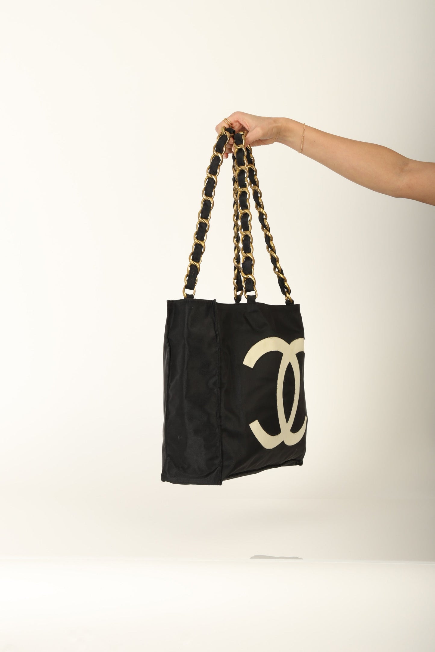 Chanel Nylon Chunky Chain Tote