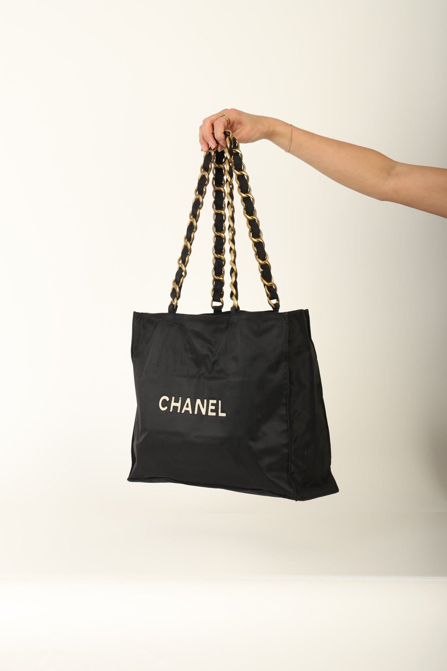 Chanel Nylon Chunky Chain Tote