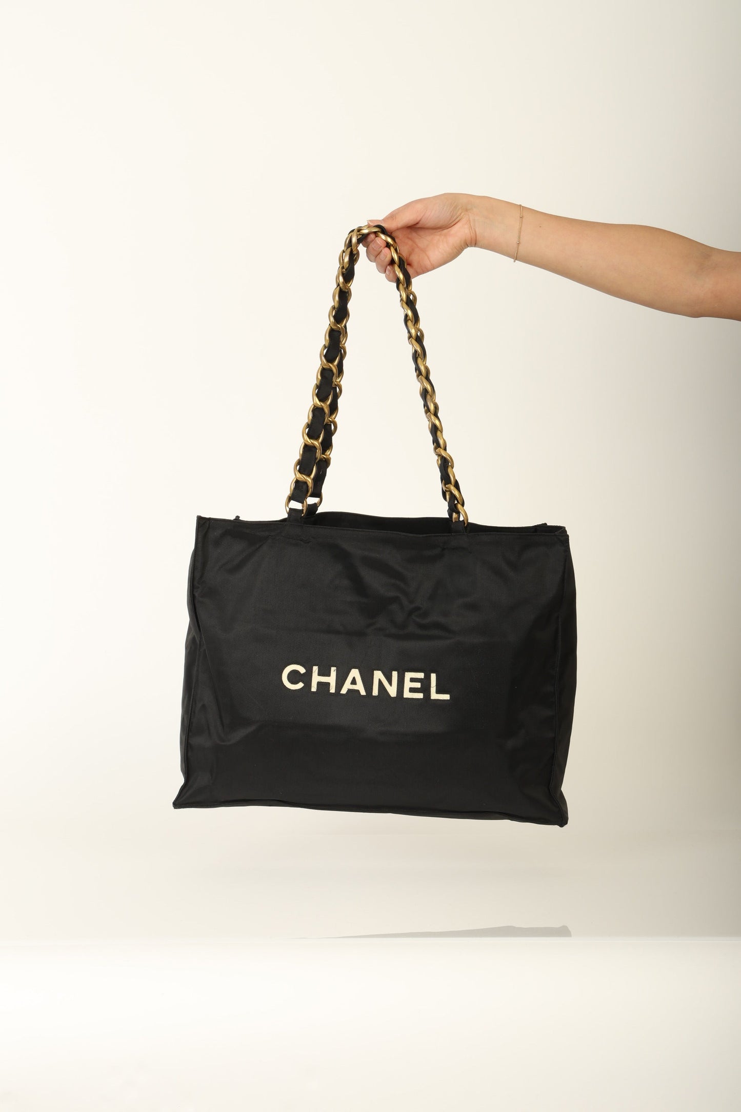 Chanel Nylon Chunky Chain Tote