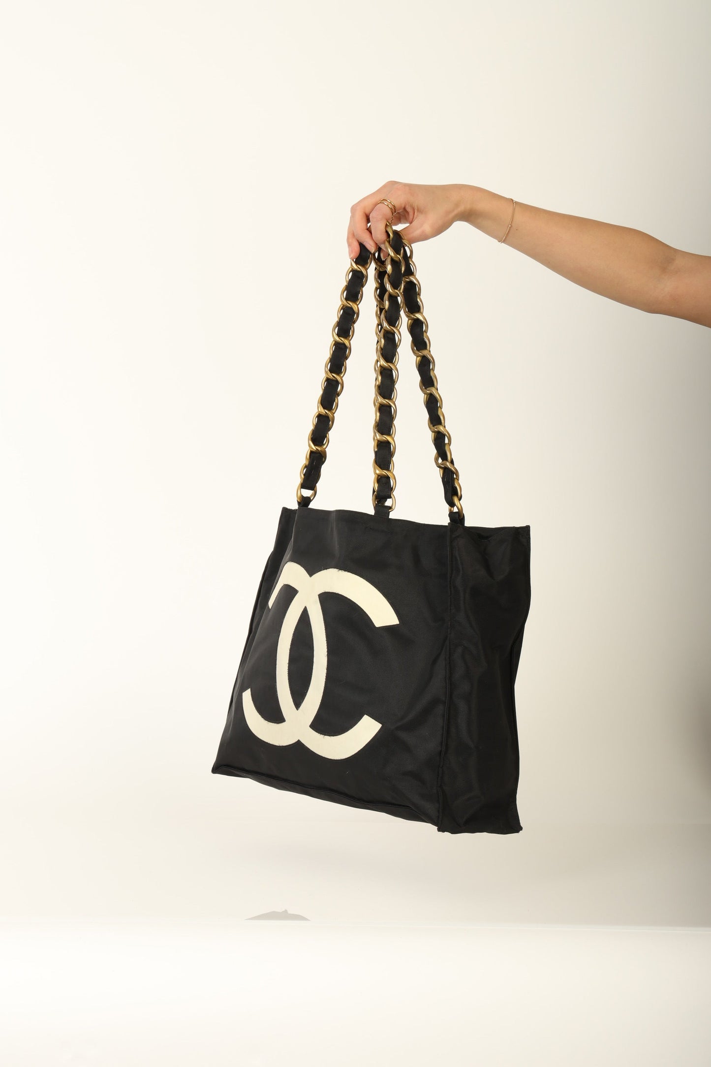 Chanel Nylon Chunky Chain Tote