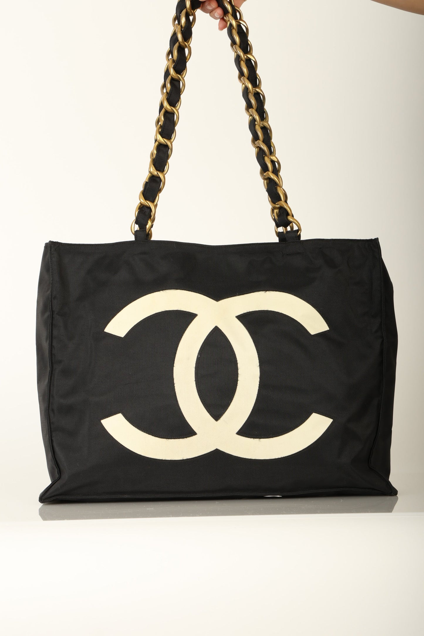 Chanel Nylon Chunky Chain Tote