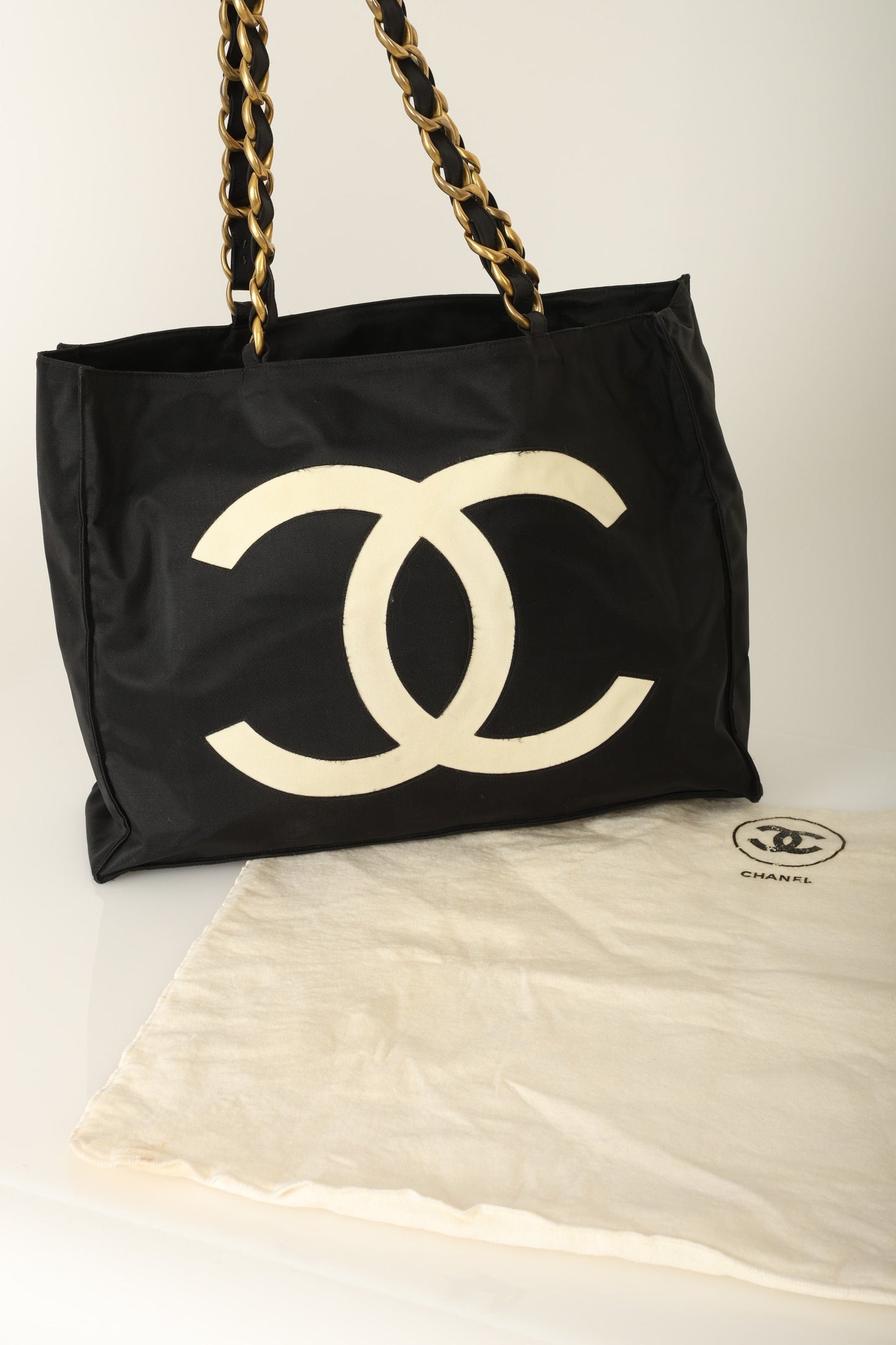Chanel Nylon Chunky Chain Tote