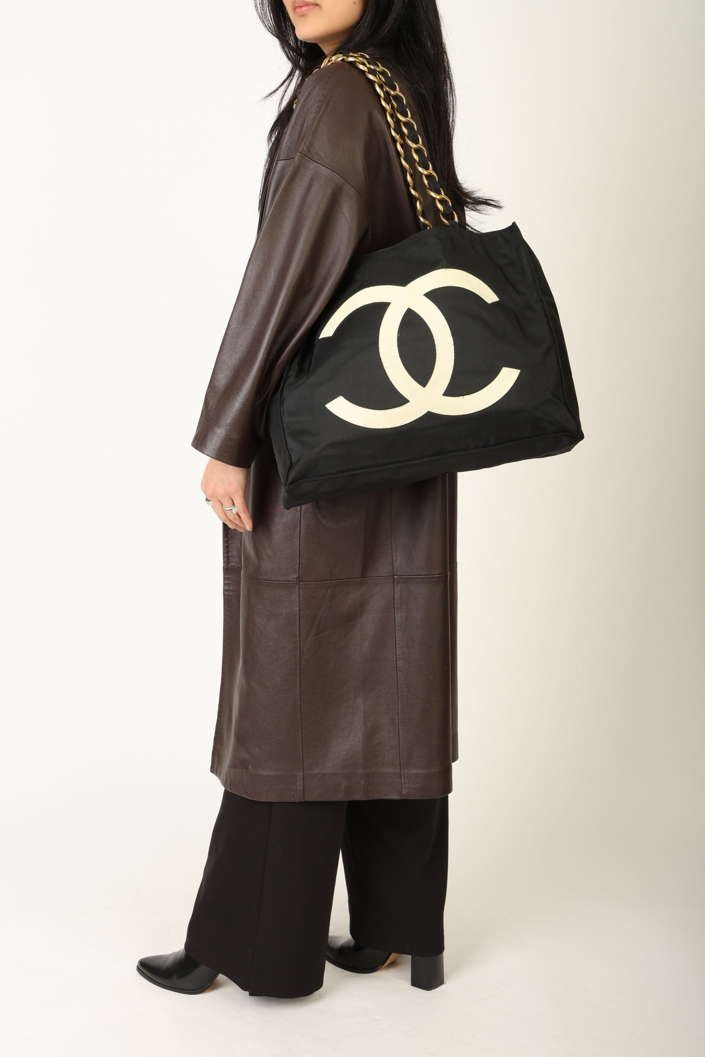 Chanel Nylon Chunky Chain Tote